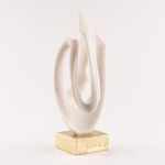 Homez aztec decorative sculpture 20.2*19.5*47cm, white and gold image number 0