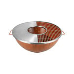 Wooden Texture Firepi Iron Bowl And Stainless Steel Lid image number 1