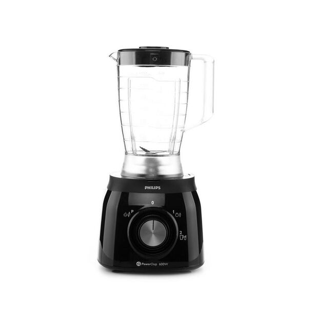 Philips stainless steel and plastic food processor black/silver 600W, 2 speeds image number 1