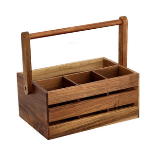 Acacia Wood Utensils Holder