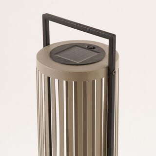 هومز فانوس شمسي معدني رمادي 14.5*12.5*40سم