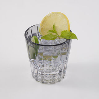 لا ميسا طقم كؤوس 4 قطع تامبلر منقوشة زجاجية، رمادي 8.5*8.5*8.7سم