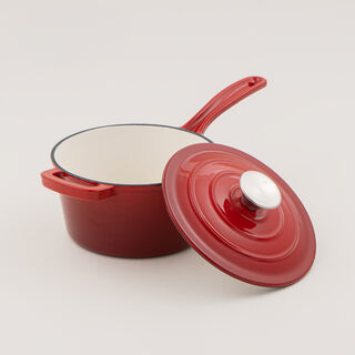 Alberto enameled cast iron saucepan 2l, red