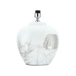 Table Lamp Whte With Flower Design image number 1