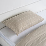 Taupe striped comforter set 3 pcs king size 1* 260*240cm comforter + 2 50*75 pillow cover image number 5