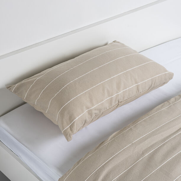 Taupe striped comforter set 3 pcs king size 1* 260*240cm comforter + 2 50*75 pillow cover image number 5