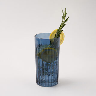 La Mesa Glass Hi Ball Set 4Pcs 400Ml, Blue