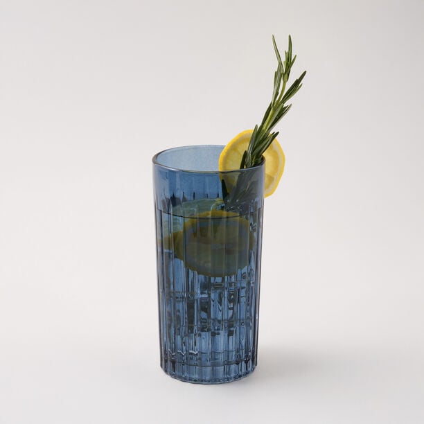 La Mesa Glass Hi Ball Set 4Pcs 400Ml, Blue image number 2