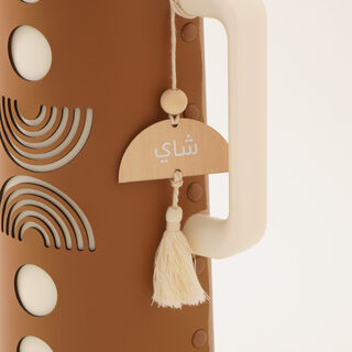 Dallaty wooden and cotton rope tag 29*6.1cm