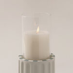 Homez Ceramic Candle Holder Taibah Collection, Cream 18.5*10.5*10.5Cm image number 3
