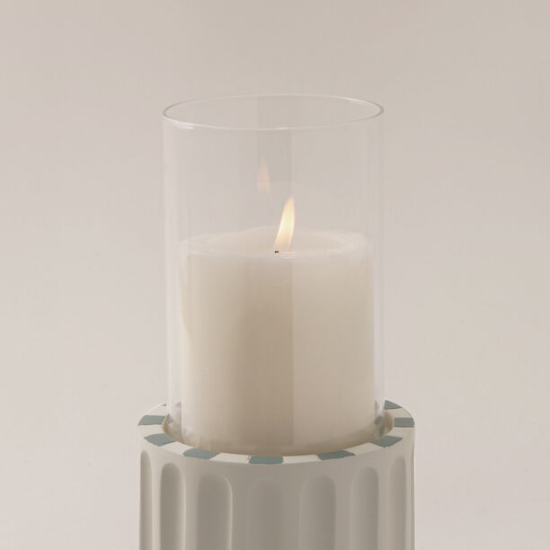 Homez Ceramic Candle Holder Taibah Collection, Cream 18.5*10.5*10.5Cm image number 3