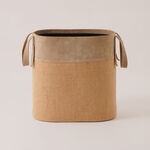 Homez Bamboo Storage Basket Set Of 2Pcs, Beige image number 4