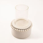 Selah collection off white ceramic candle holder 16.5*16.5*25 cm image number 3