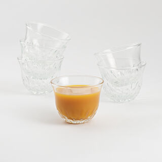 Dallaty glass saudi cawa cups 6 pcs