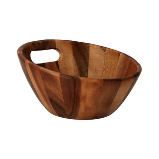 Billie acacia wood bowl with handle