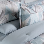 Cottage microfiber teal geo 6pc full comforter set, 160*240cm image number 2