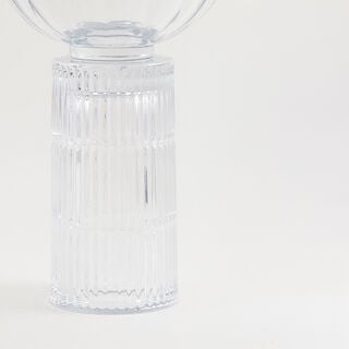 هومز مبخرة عود زجاج مضلعة 19*19*30سم، شفافة