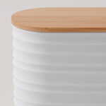 البرتو حافظة طعام بغطاء بامبو بلاستيك، أبيض 13.8*8*14 image number 2