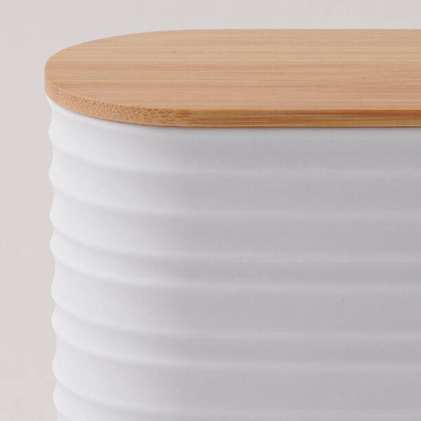 البرتو حافظة طعام بغطاء بامبو بلاستيك، أبيض 13.8*8*14 image number 2