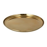 Lamesa 1Pc Steel Circular Tray Aqua Gold 35Cm image number 2