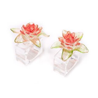 2 Pieces Acrylic Napkin Ring Polyresin Colored