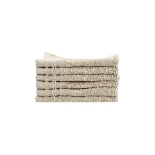 Cottage beige pack of 6 cotton face towel 30*30 cm