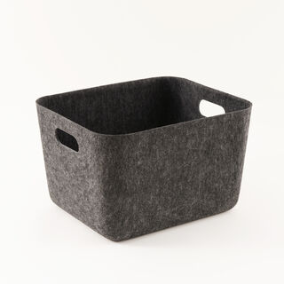 Homez Felt Fabric Storage Basket 32.5*27*20Cm, Grey