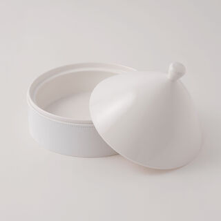 La Mesa Porcelain Tagine With Plain Leather Coat, White, 7"