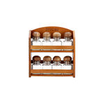 Billi Acacia Wood Spice Racks With 8 Glass Bottles image number 0