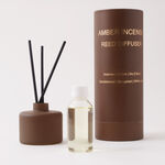 Homez 100 ml glass diffuser with reeds and amber scent oil image number 0