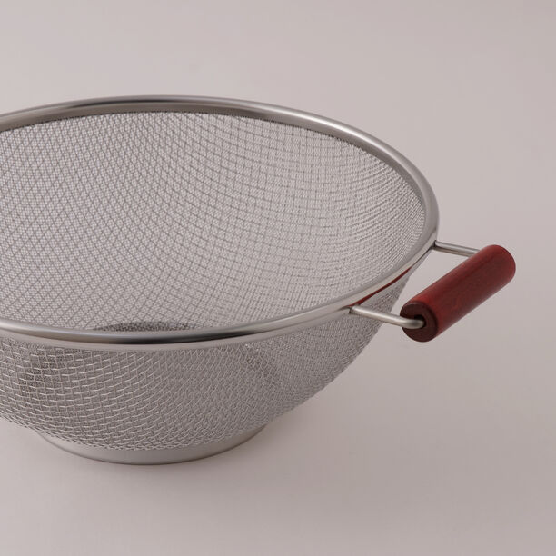 البرتو مصفاة ستانلس ستيل بمقابض خشب 54*43*27.5سم، فضي image number 2