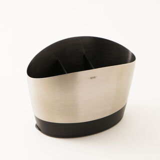 Oxo Utensil Holder Stainless Steel, Silver 8.4"* 4.75"* 6.25"