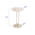 Homez arch side table marble, off white 40*40*60 cm image number 1