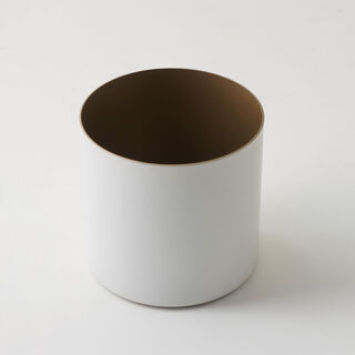 Alberto stainless steel condiment set 4pcs, white and gold