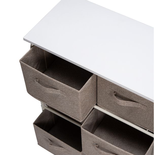 6 Drawer Storage Shelf Whole：60*30*73Cm, Drawer：26.8*26.8*20Cm Brown image number 2