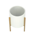 Metal Planter With Gold Legs White image number 3