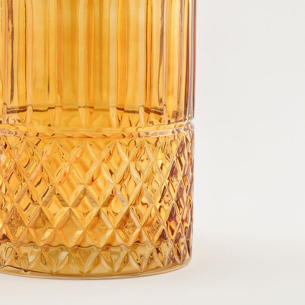 هومز سلة مهملات زجاج دايموند 18*18*26سم، بني image number 3