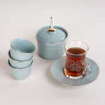 Arabic Tea Glass Set 20 Pieces Tiffany Color image number 0