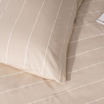 Taupe striped comforter set 2 pcs twin size 1* 180*200cm comforter + 1 50*75 pillow cover image number 1