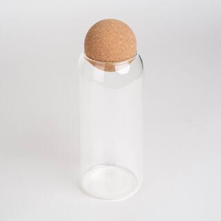 Alberto glass storage jar set with cork lid 3 pcs