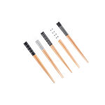 Alberto 10 Pieces Bamboo Chopsticks Set Assorted Black Colors image number 1