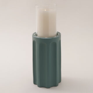 Homez Ceramic Candle Holder Taibah Collection, Green 15*10*10Cm