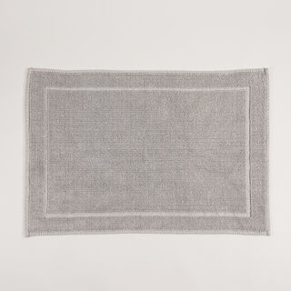 Boutique Blanche Grey Loop Jacquard 100% Cotton Bathmat, 60*90Cm