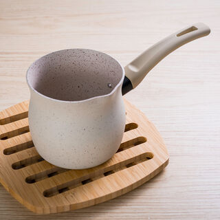 Alberto Granitic Coffee Pot With Handle Cream Color