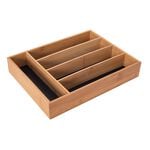 Bamboo Cutlery Organizer Black Surface image number 1