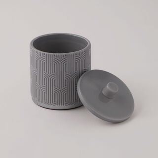 Homez Ceramic Cotton Jar, Green 10*10*12.5Cm