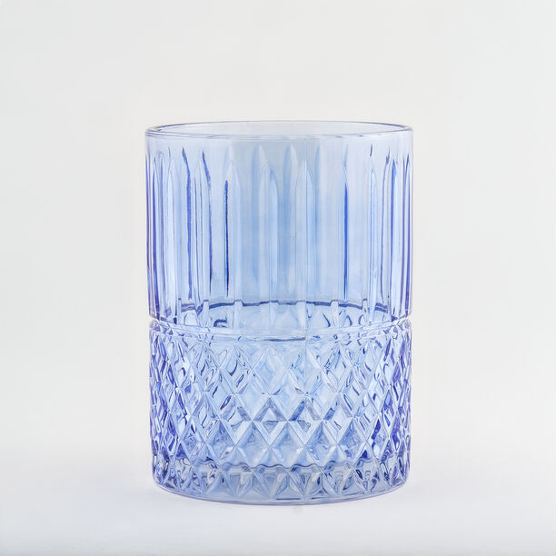 هومز سلة مهملات زجاج دايموند 18*18*26سم، أزرق image number 0