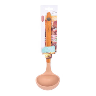 Alberto Silicone Soup Ladle With Wooden Handle Blue 