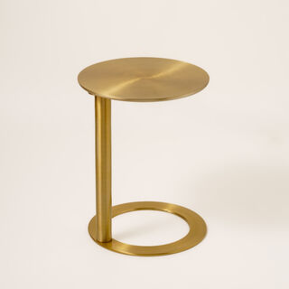 Homez aluminum sofa table in gold dia 40cm