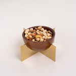 Nuts Bowl Wood With Steel X Gold image number 3
